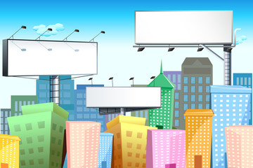Bill Board in City © vectomart
