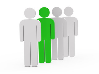 3d man leadership green