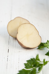 Cut Raw Potato
