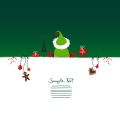 Card Christmas Elf & Symbols