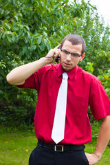 Young businessman outdoors