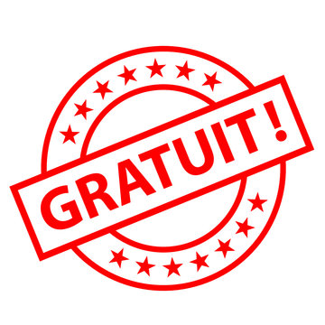 Tampon Publicitaire "GRATUIT!" (marketing soldes prix publicit&eacute;)