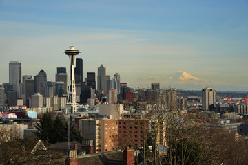 Fototapeta na wymiar Seattle downtown view from Kerry Park