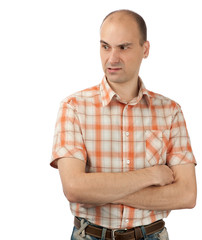 Young men expressing disgust
