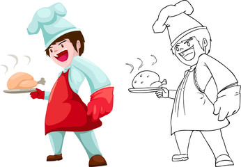 chef vector illustration isolated on white background