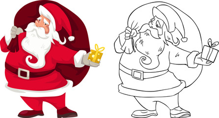 illustration of isolated santa claus vector