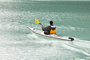 Canoeing on the magnificent Lake Louis