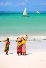 Papier Peint photo Zanzibar La plage de Zanzibar