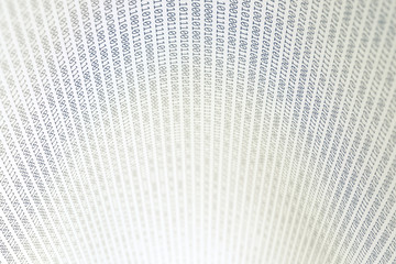 Abstract binary code, shallow depth of field, horizontal