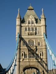 Fototapeta na wymiar A detail of the tower bridge in London