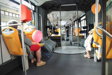 inside urban bus