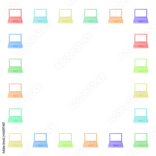 "Border of coloured computers" Stock photo and royaltyfree images on