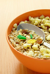 cereal bowl in orange