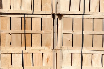 wooden crate wall