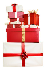Christmas gifts isolated