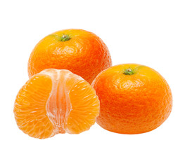 Mandarin isolated on white background