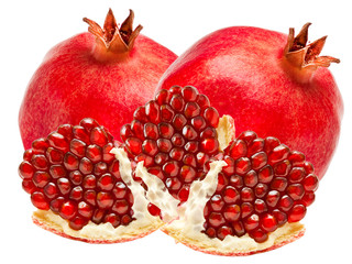 pomegranate isolated on white background