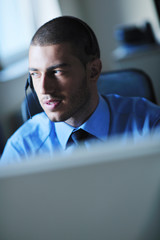 businessman with a headset