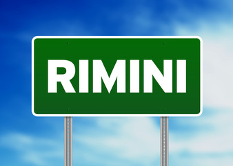 Green Road Sign - Rimini, Italy
