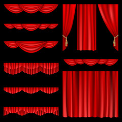 Red curtains