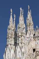 Fototapeta na wymiar Guglie del Duomo di Milano - Milan Cathedral