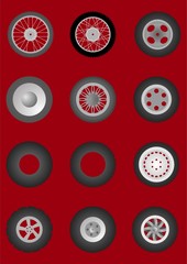 Wheels with tires.