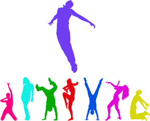 Dancing and jumping people silhouettes | Eps 8