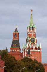 Fototapeta na wymiar Towers in Moscow Kremlin