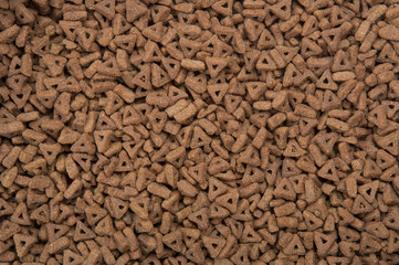 Dry pets food background