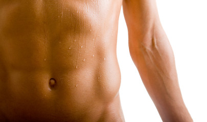 belly naked male body