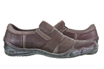 Men's walking shoes on a white background