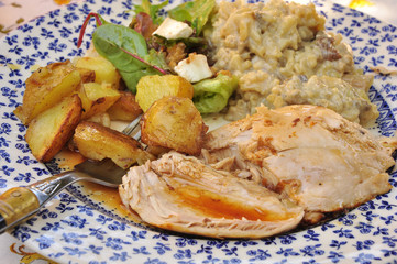 pintade et risotto au cèpes © chanelle