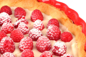 Framboises et surcre glace