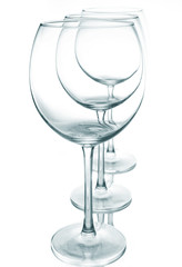 Several glasses for wine