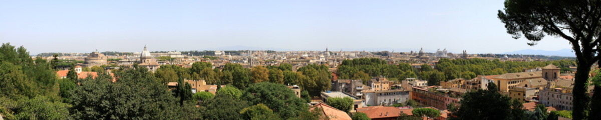 Fototapeta na wymiar Vue panoramique de Rome - Italie