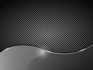 Glass framework on black background