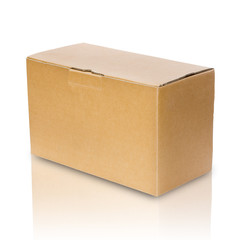 Close brown paper box