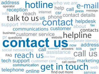 "CONTACT US" Tag Cloud (customer service details hotline call)