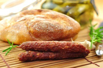 Brotzeit , Cabanossi