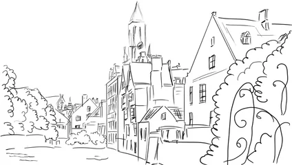  oude stad - illustratie schets © ZoomTeam