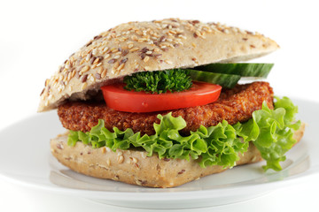 Brötchen mit Cornflakes Schnitzel