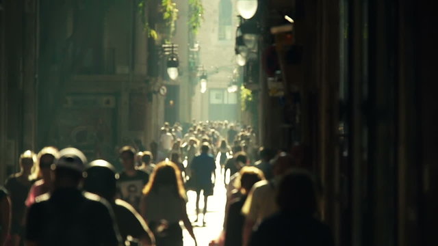 street crowd slowmotion