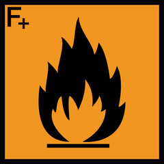 Gefahrstoffzeichen Hochentzündliche Stoffe Schild