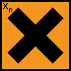 Gefahrstoffzeichen Gesundheitsschädliche Stoffe X