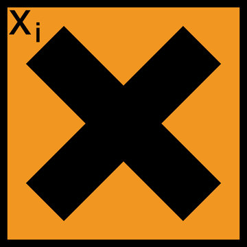 Gefahrstoffzeichen Reizende Stoffe X Etikett Symbol