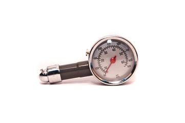 pressure gauge on white background