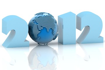 2012 year. Isolated 3D image