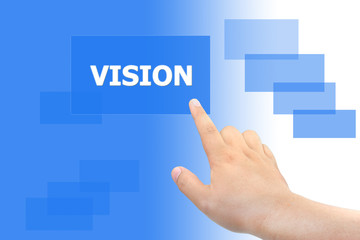 hand pushing vision button