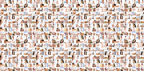 Great collage made of many pictures about health