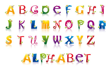 Alphabet fleurs - photo